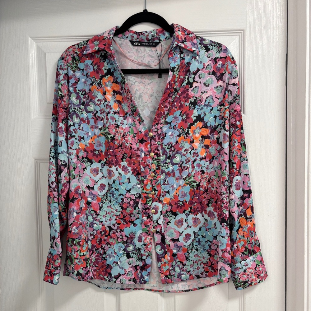 Zara Floral Shirt - Size XS